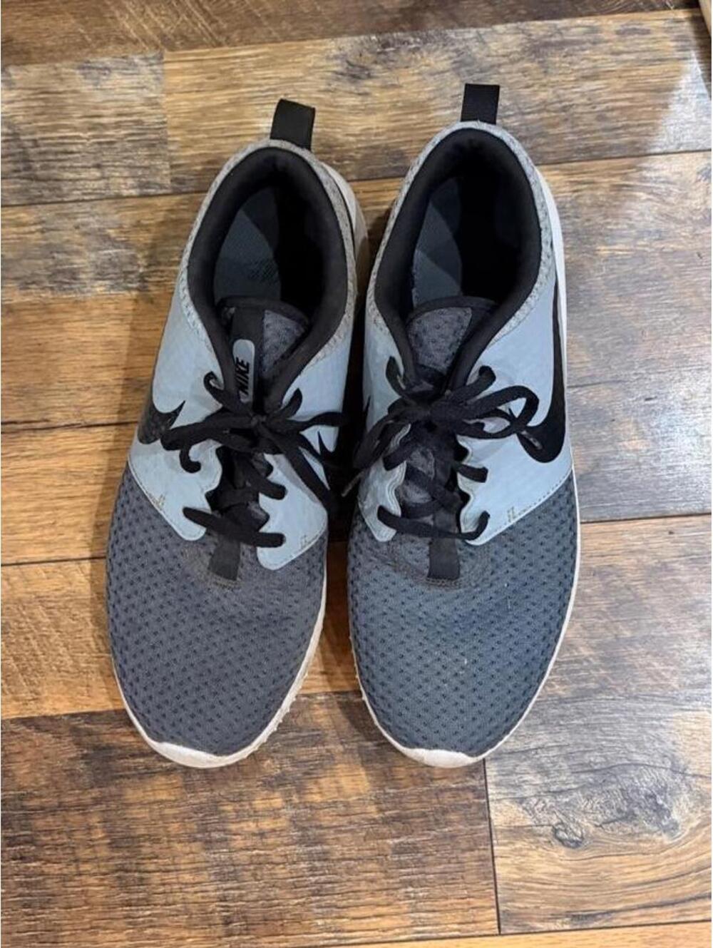 Nike Men's Grey and Blue Trainer